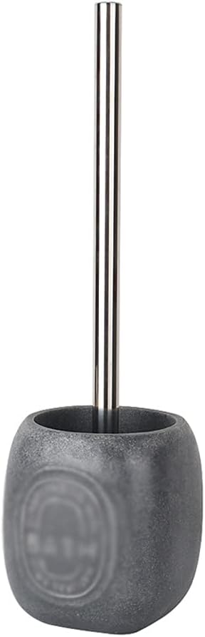 TOMYEUS Toilet Brush with Resin Holder Deep Cleaning