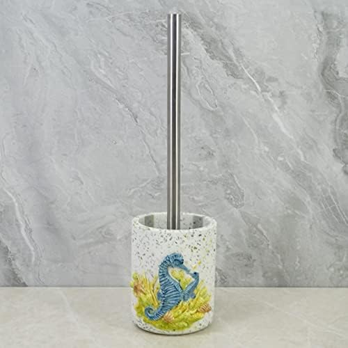 BATH 77SHANCO Resin Seahorse Toilet Brush Holder Set