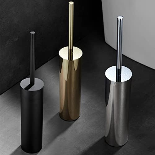 Luxury Freestanding Toilet Brush with Matte Black Finish