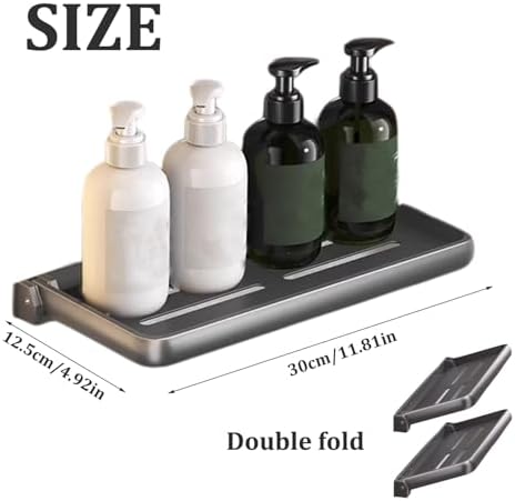 CurcKua Folding Shelf Double Layers No Drilling