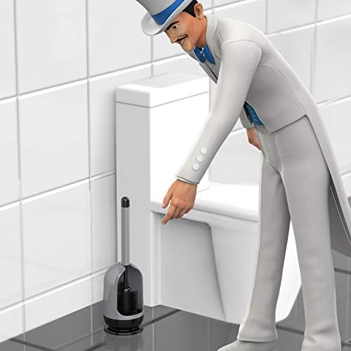 MRSIGA Soft Bristle Toilet Brush with Holder