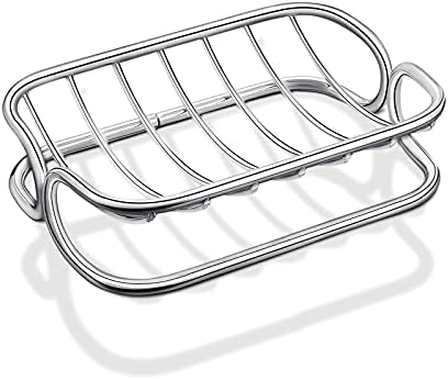 Patelai Stainless Steel Bar Soap Dish Self Draining