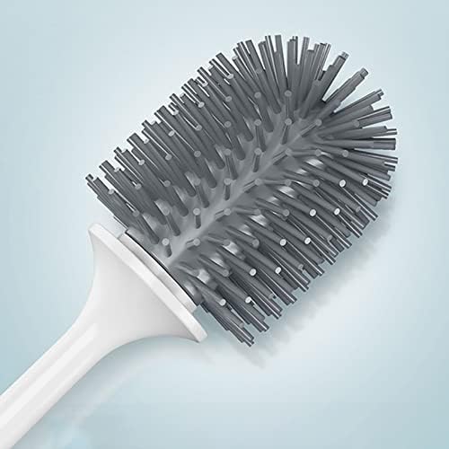 Thermo Rubber Toilet Brush with Base and Long Handle