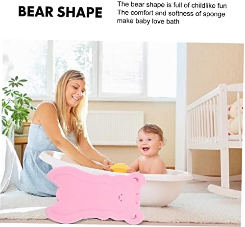 Pink Cartoon Bath Mat Non-Slip Sponge Cushion for Babies
