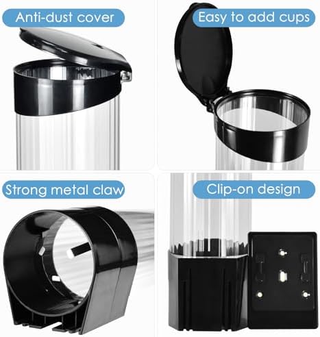 Samhe Medium Pull Cup Dispenser Black 16 Tube Length