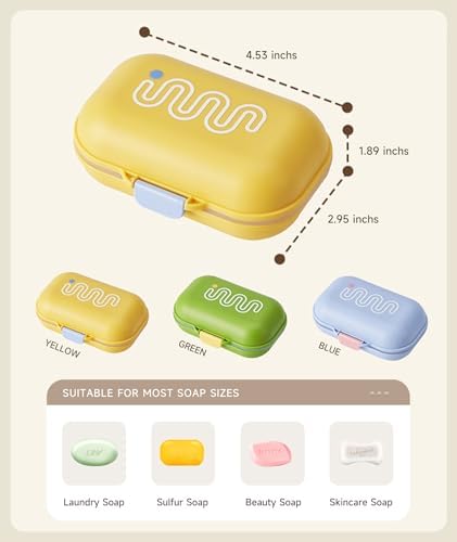 Travel Soap Case with Leakproof Lid and Drainage Tray 1