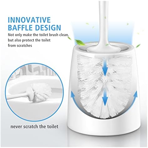 INPETS 2PCS Toilet Brush Set with Holder