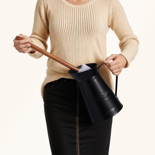 Farmhouse Toilet Brush with Metal Holder Set