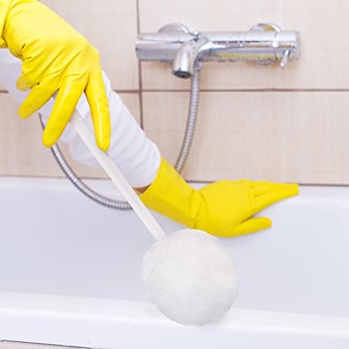 Eaasty 20 Pack Toilet Bowl Brush with Long Handle and Silk Cotton Head