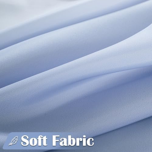 Jinchan Ombre Lilac Blue Shower Curtain Set