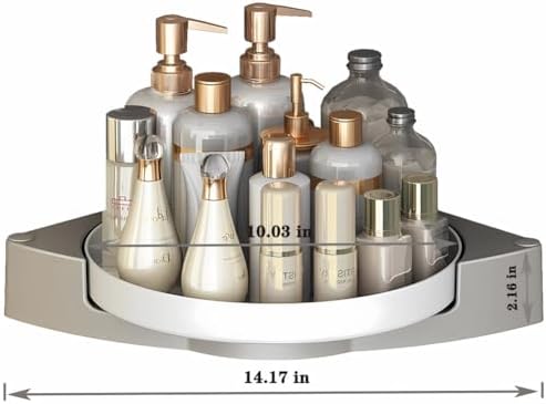 HaoAnKe Corner Shower Caddy Lazy Susan Organizer