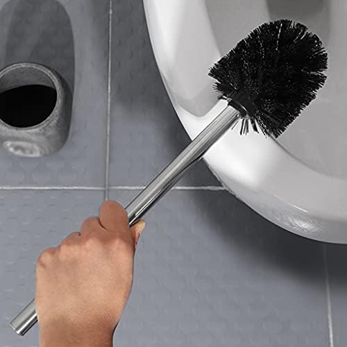 TOMYEUS Toilet Brush with Resin Holder Deep Cleaning