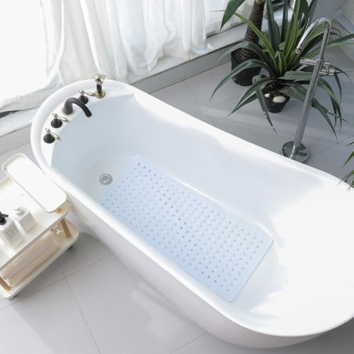Non-Slip Bathtub Mat with Drain Holes and Suction Cups