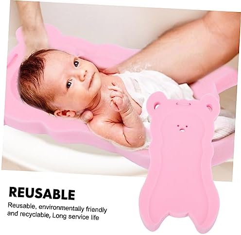 Pink Cartoon Bath Mat Non-Slip Sponge Cushion for Babies