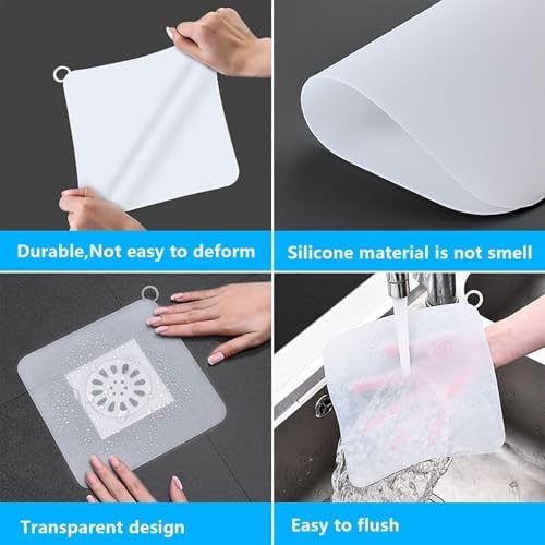 Silicone Tub Stopper Floor Drain Cover 3 Pack
