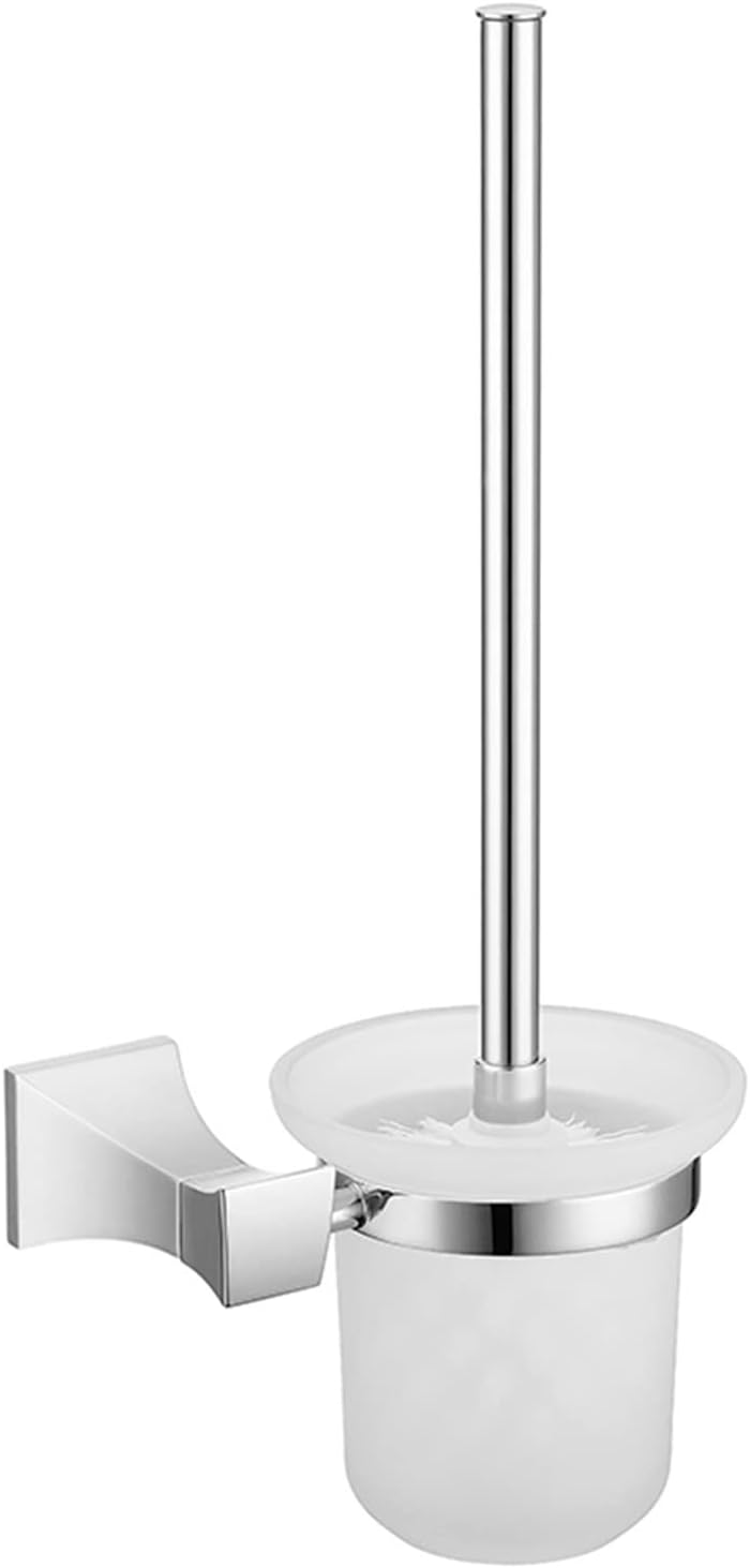 INPETS Chrome Screw Wall Mounted Toilet Brush Holder