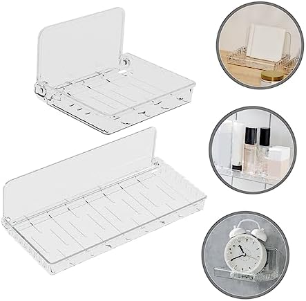 Zerodeko 2pcs Foldable Wall Towel Shelf No Drilling
