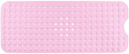 SOUGAO Extra Long Non-Slip Bath Mat with Suction Cups
