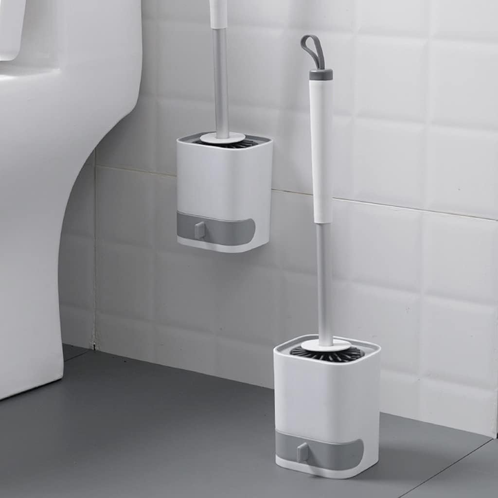 Luckxuan Toilet Brush Set with Holder 360 Cleaning