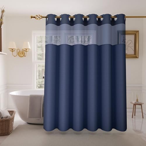 Inhousolu Premium No Hook Shower Curtain Set