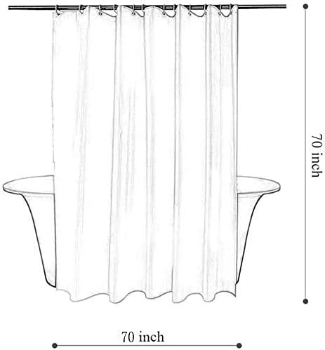 Tititex Abstract Botanical Shower Curtain Set 70x70 Inch Waterproof with 12 Hooks