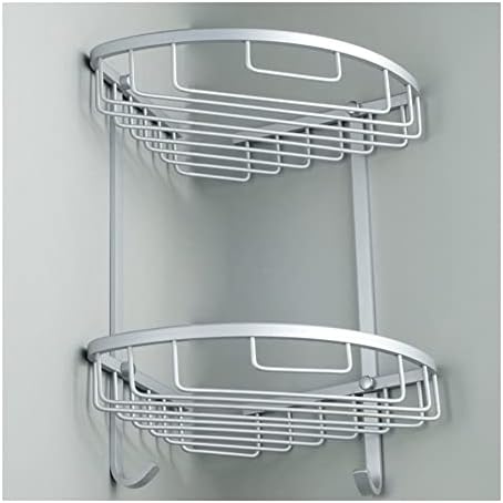 Aluminum Shower Caddy Double Tiers Triangle Bath Organizer