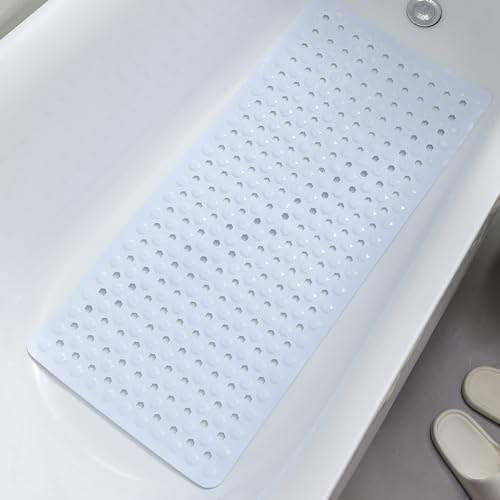 Non-Slip Bathtub Mat with Drain Holes and Suction Cups