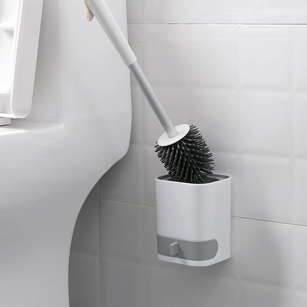 Luckxuan Toilet Brush Set with Holder 360 Cleaning