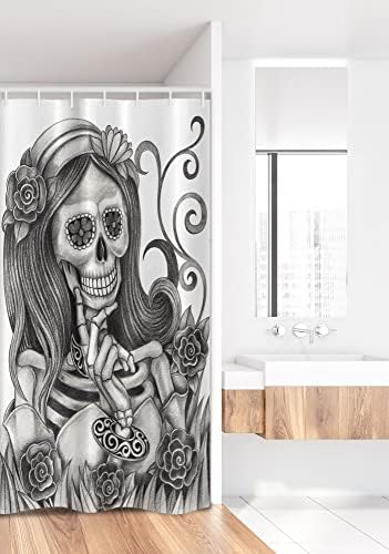 Ambesonne Skull Stall Shower Curtain Set