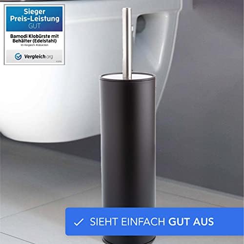 Bamodi Toilet Brush and Holder - Matt Black 1