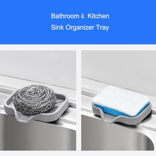 Metopets Sponge Holder with Drain Spout - Grey 47 x 36