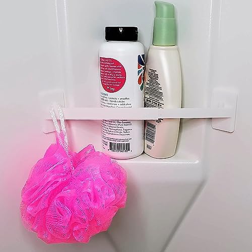 Adjustable Corner Shower Storage Holder with Telescopic Support