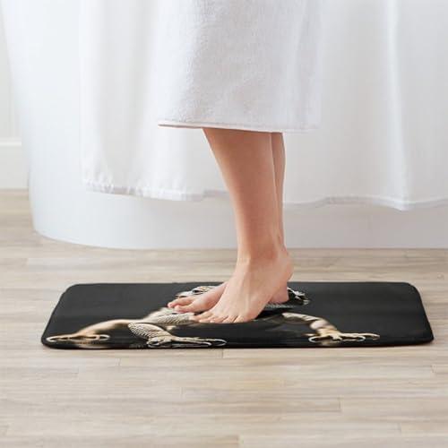 BoomDragon Anti-Slip Bath Mat with Cool Bearded Dragon Pattern