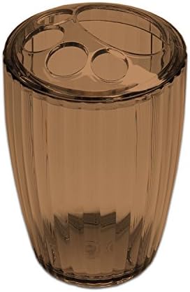 Sweet Home Collection Durable Acrylic Toothbrush Holder - Brown