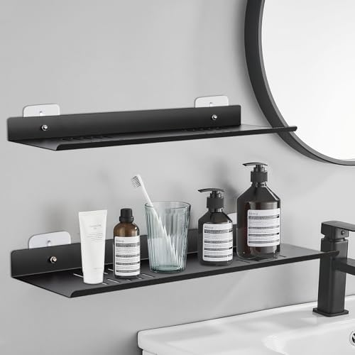 2 Pack Aluminum Shower Caddy with Self-Adhesive Mount