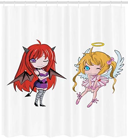 Ambesonne Anime Shower Curtain Set 105 Wide