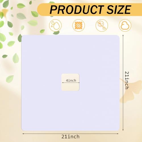 Dunzoom 21x21 Nonslip Shower Mat with Drain Hole