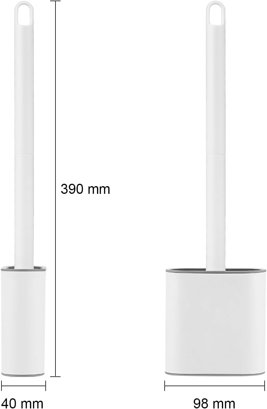 GRIFEMA Ibergrif Toilet Brush Holder Set White
