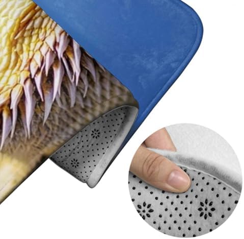 BoomDragon Anti-Slip Bath Mat with Funny Bearded Dragon Design