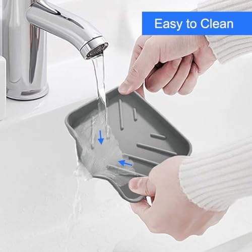 Metopets Sponge Holder with Drain Spout - Grey 47 x 36