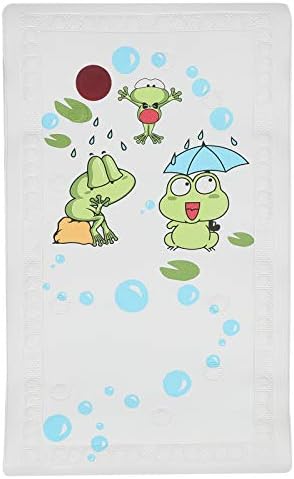 ZASCHMOY Baby Bath Mat with Suction Cups and Cartoon Design