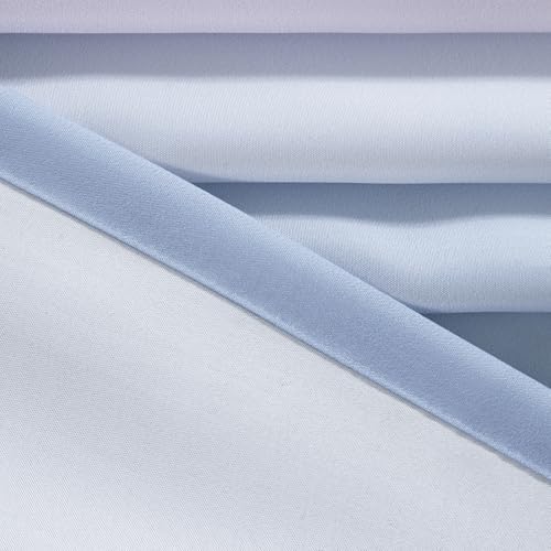 Jinchan Ombre Lilac Blue Shower Curtain Set