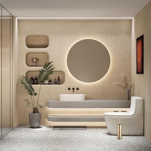 Premium Toilet Brush and Holder Set with Gold Finish
