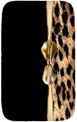 Uphome Leopard Print Bath Mat - Slip Resistant Washable 75x45cm