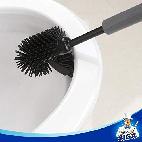 MRSIGA Soft Bristle Toilet Brush with Holder