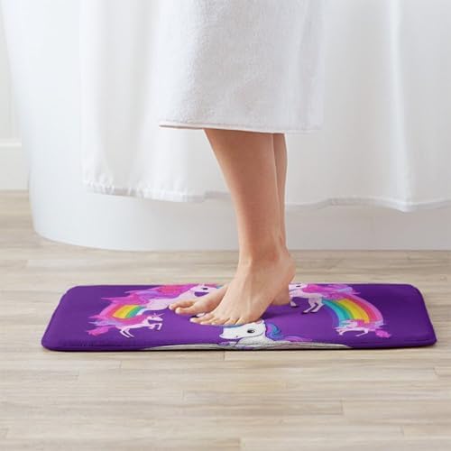 BoomDragon Anti-Slip Bathtub Mat with Rainbow Unicorn Design