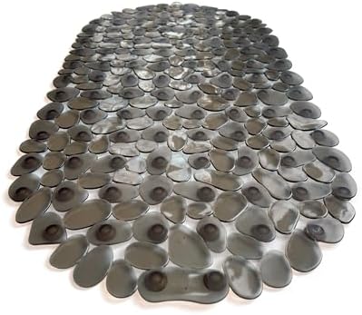 TIKE SMART Pebbles Non-Slip Bathtub Mat 27x14 Oval