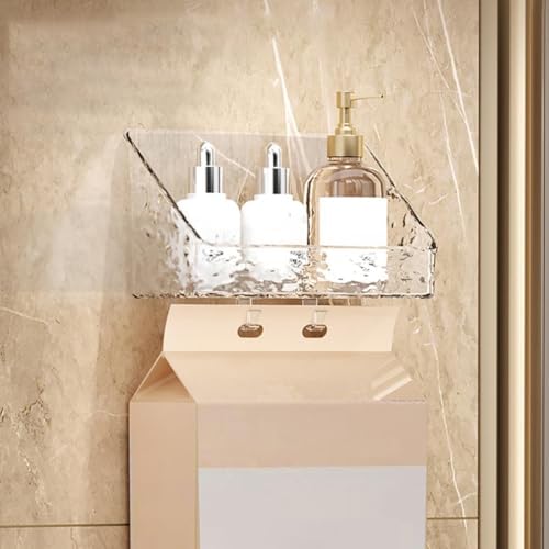 Wall-Mounted Shower Caddy Organizer with Hooks