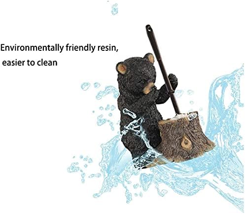 Toilet Brush with Holder Set Bear Design Deep Cleaning