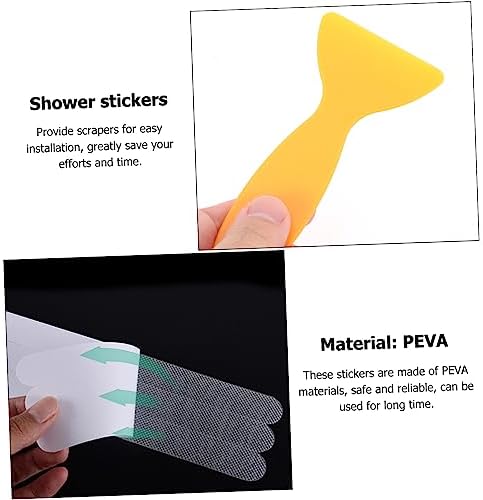 Non-Slip Bathtub Stickers with Scrapers 6pcs